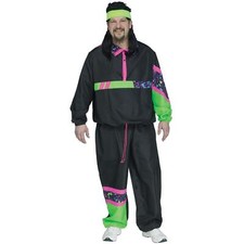 Fun World 80s Male Track Suit Adult 80s Costume Plus Size