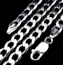 6MM Solid 925 Sterling Silver Italian CUBAN CURB Chain Necklace Made in Italy 