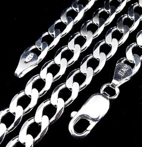 6MM-Solid-925-Sterling-Silver-Italian-CUBAN-CURB-Chain-Necklace-Made-in-Italy