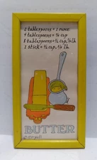 Vintage SOOVIA JANIS Inc. Art Print By PATI 1970 BUTTER Wood Framed Under Glass