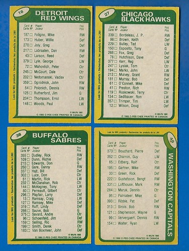 1980-81 OPC 80-81 O PEE CHEE AND ERROR VARIATION NHL HOCKEY CARD 1-132 SEE LIST - Picture 59 of 287