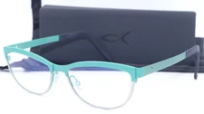 NEW BLACKFIN BF720 COL.530 LADY ELLIOT GREEN SILVER TITANIUM EYEGLASSES 54-16