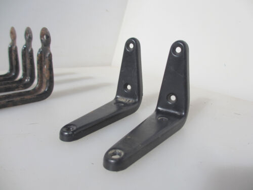 Vintage Iron Cistern Shelf Brackets Holders Shelve Shelving 4"D x3 / +2 - Picture 2 of 8