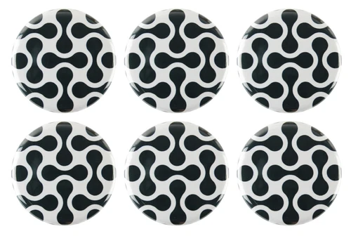 Black and White Patterned Fridge Magnets - 32mm (1.25") - - Gift & Kitchen