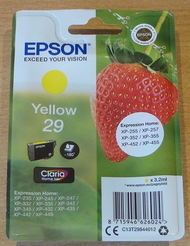 Original Genuino EPSON 29 amarillo cartucho de tinta sellados T2984 Fresa  fecha 2021 | eBay