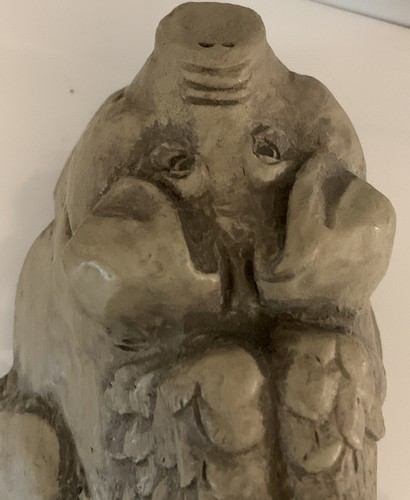 The Stone Bunny Piggy Angel Winged Pig Gray Resin Statue Figurine Telle M Stein - Picture 6 of 8