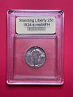 1924 s Standing Liberty Quarter 64 USGC 90% Silver 25c Unc