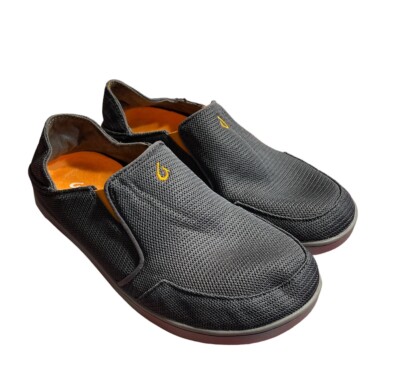 OluKai Nohea Mesh Mens‎ Black Shadow Slip On Shoes 10188-4242 Size 11 Loafers NOHEA MESH - DARK SHADOW - MESH – Plaza Shoe Store main image 3