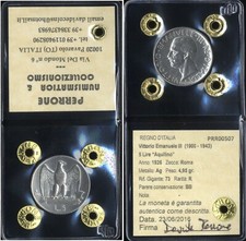 #00507] REGNO ITALIA - VITTORIO EMANUELE III - 5 LIRE AQUILINO 1926 - PERIZIATA