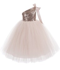 ekidsbridal Sz 10 One Shoulder Sequin Tutu Flower Girl Dress Wedding Formal
