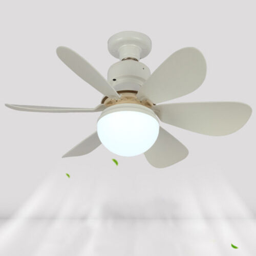 Socket Fan with Light Low Profile Ceiling Fan 3 Color Dimmable Small Ceiling Fan - Picture 15 of 33