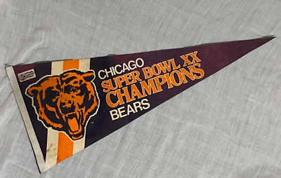 NFL Chicago Bears Vintage 1985 SUPER BOWL XX CHAMPIONS Pennant 28