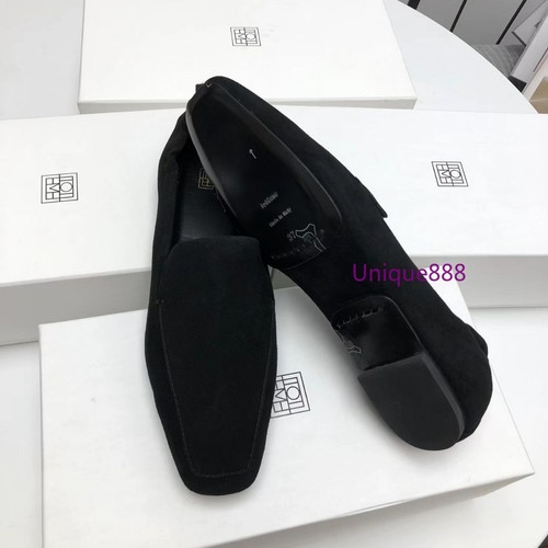 Toteme Mujer Cuero Suave Suave Elástico Tacones Planos Tirar Mocasines Zapatos Informales - Imagen 5 de 23
