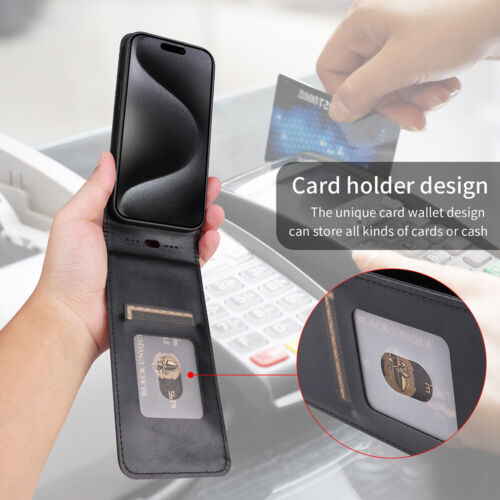 For OnePlus 13, Shockproof Vertical Up-Down Leather Wallet Card Case Cover - Picture 5 of 22