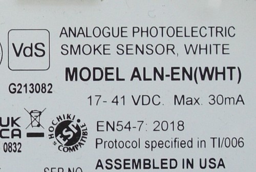 Sensor fotoeléctrico analógico blanco Hochiki ALN-EN (WHT) IVA - 2023 £ - Imagen 2 de 2