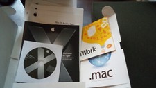 Apple Macintosh OSX 10.4 Tiger Operating System Install disc  iWork with box 