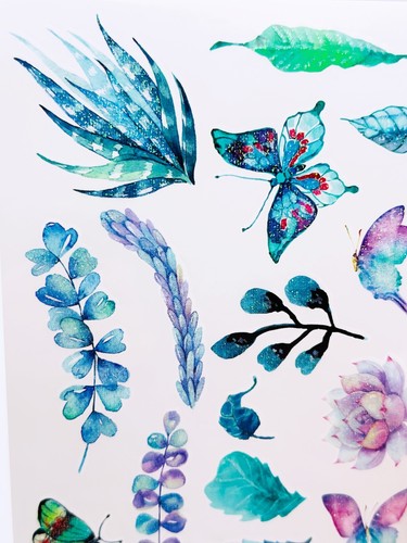 4pcs GLITTER Kids Cartoon Temporary Tattoo art stickers Waterproof Body/face - Picture 9 of 55