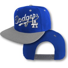 Los Angeles Dodgers Snap Back Cap Hat Embroidered LA Adjustable Flat Bill Men