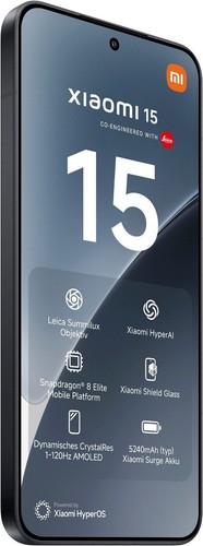 Xiaomi 15 5G 512GB 12GB Ohne Simlock Black Schwarz Leica Dual Sim NEU + OVP - Bild 2 von 6
