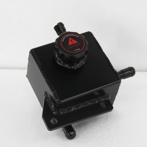 Full Black Aluminum Coolant Expansion For 2002-2019 Subaru STi 2.5L H4 WRX Tank - Picture 3 of 7