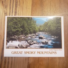 Little Pigeon River Great Smoky Mountains Rock Tennessee Postcard Souvenir Photo