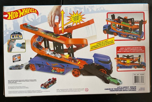 Hot Wheels Lift Launch Hauler With Vehicles Netcount Vehicles, 10 Count - Picture 2 of 2