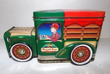 Vintage Cherrydale Farms Tin Goodie Wagon Bank
