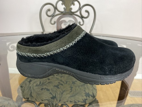 merrell shearling clogs