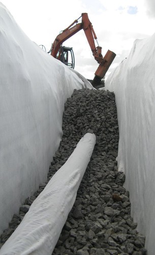 GEOFAB Drainage Fabric Geofabric 2 x Widths Construction Landscaping Geotextile - Picture 11 of 13