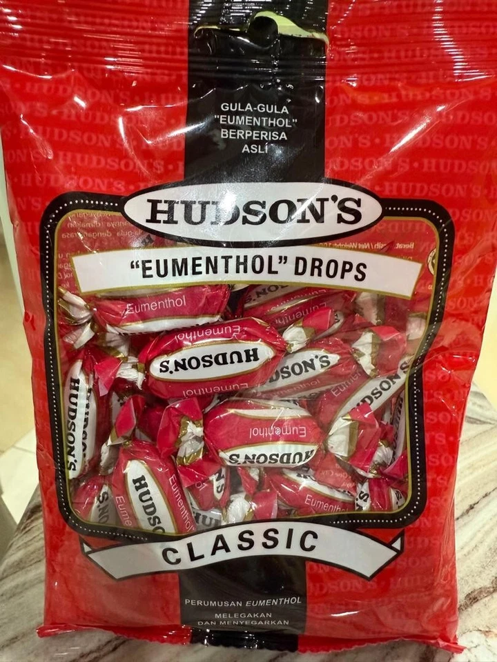 Hudson's Eumenthol Drops Candy Soothing Refreshing 100g - 4 Packs - Image 2 of 4