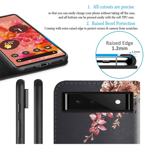 Elegant Personalised Leather Case Cover For Google Pixel 8 Pro 7A 6A PU Leather - Picture 6 of 84