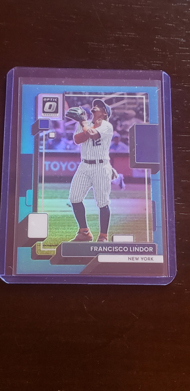 2022 Panini Donruss Francisco Lindor Carolina Blue Prizm #41/50 New York Mets 📈