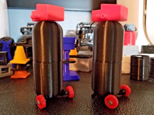 RC scala 1/10 nero rosso supporto compressore d'aria accessori camion cingolato roccia - Foto 2 di 8