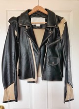 Maison Martin Margiela H&m Deconstructed Leather Biker Jacket Excellent Cond.
