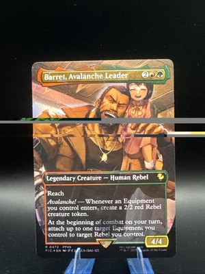 Barret, Avalanche Leader (Borderless) (Chocobo Track Foil) Commander: Final F...