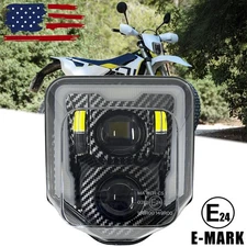LED Carbon Fiber Headlight For Husqvarna FE 501 450 350 TE 250I 701 Supermotor