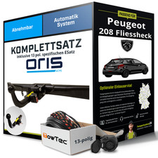 Für PEUGEOT 208 Fliessheck Anhängerkupplung abnehmbar +eSatz 13pol 12- NEU AHK