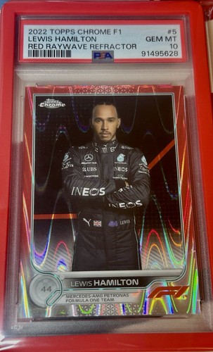 2022 Topps Chrome F1 Lewis Hamilton Red RayWave 4/5 PSA10 #5 LZC