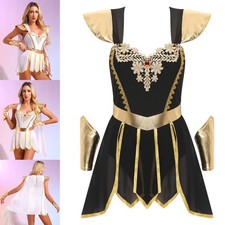 Women Ancient Roman Greek Toga Costume Princess Warrior Cosplay Halloween Party