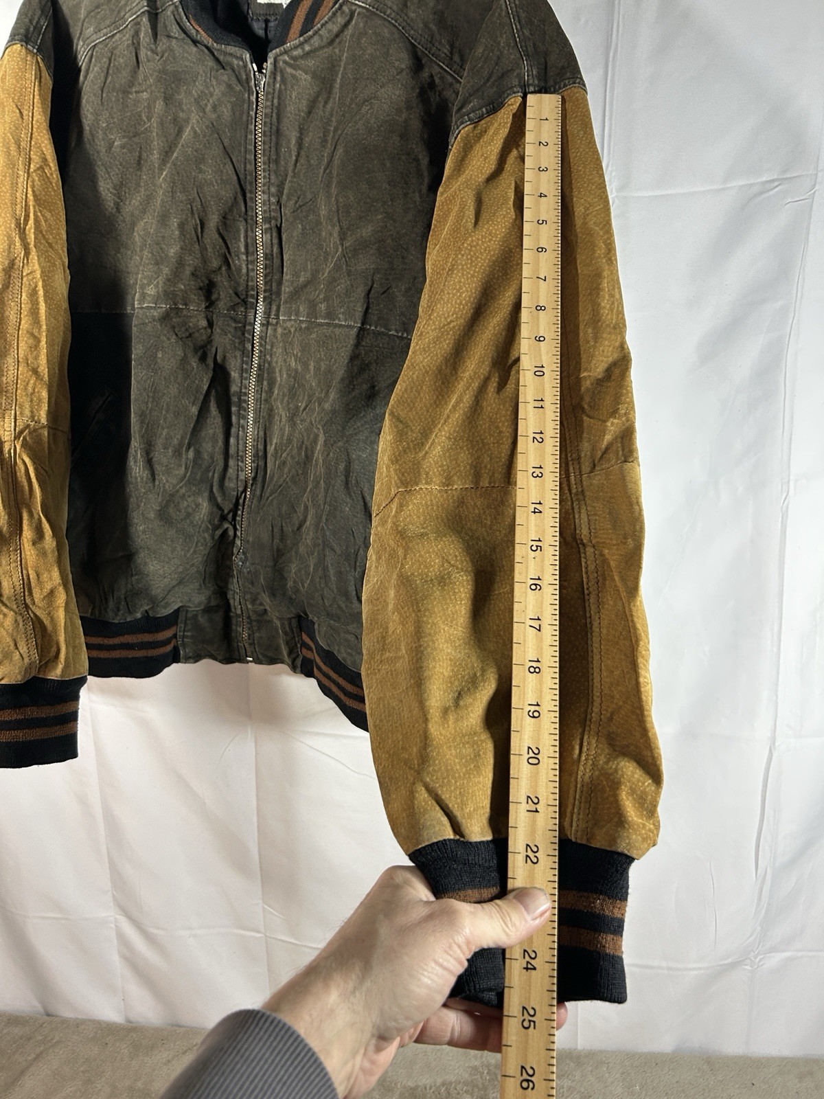 Vintage Basic Editions Leather Bomber Jacket XL T… - image 6