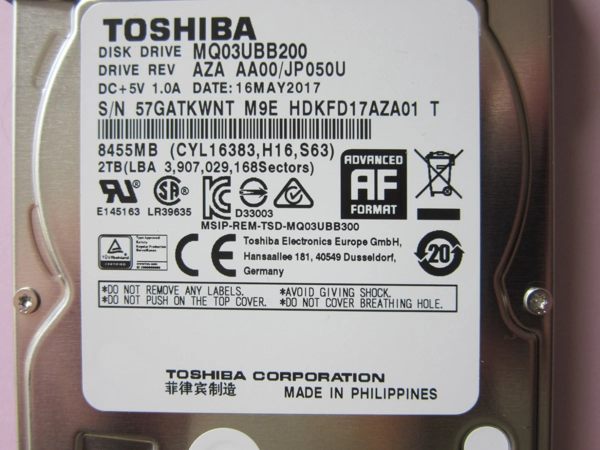 Toshiba 2TB Storage Capacity Internal Hard Disk Drives for sale