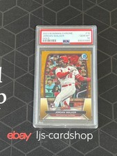2023 Bowman Chrome Jordan Walker RC #18 Gold Refractor Rookie /50 PSA 10 J1