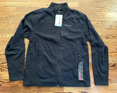 New! Marmot Men's Reactor Polartec Microfleece Full Zip Jacket-Black Size XL NWT