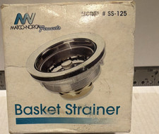Matco-Norca SS-125 Basket Strainer Chrome Stainless Steel Fits 3.5" 4"