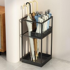 Image of Umbrella Stand with Drip Tray, Sturdy Freestanding Large Capacity Umbrella