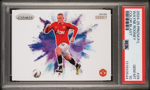 2024-25 Prizm Premier League Soccer Wayne Rooney #29 Color Blast PSA 10