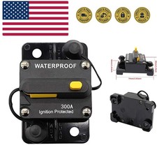 300Amp Circuit Breaker 30A-300A with Manual Reset Switch Waterproof Fuse Hold...