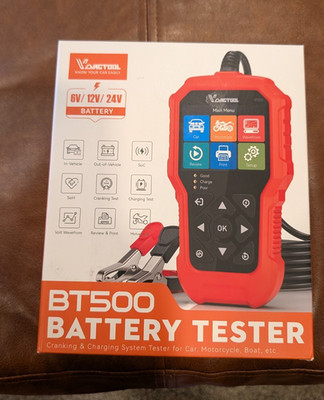 VDIAGTOOL BT500 Battery Tester 6V/12V/24V VRLA AGM Flat/Spiral SLA M080000XQOME