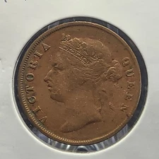 1901 Straits Settlements 1 Cent Coin