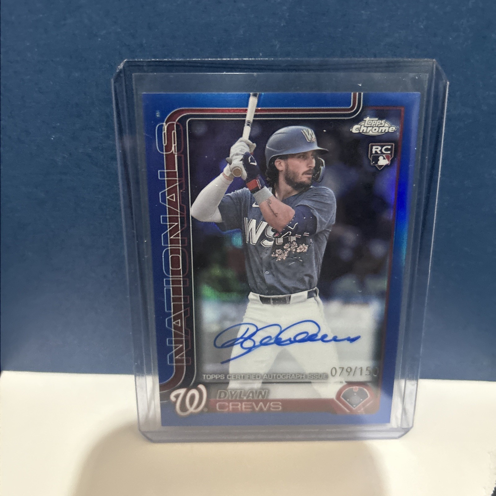 2025 Topps Chrome - Rookie Autographs Dylan Crews #RA-DC Blue Refractor /150 RC